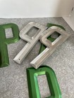 Vintage 14    Green Aluminum Sign Letters    p    Beveled