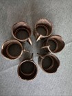 6 Antique Middle Eastern Tea Cups Holder Silver Plated
