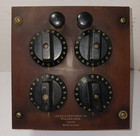 Antique Resistance Decade Box In Mahogany   Oak Case Bakelite Panel Works