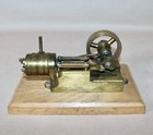 Brass   Stationary Horizontal Single Cylinder Steam Engine   Scratch Built