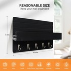 Wall Mount Key Holder With Shelf 5 Hooks For Keys Mail Organizer Rustic Wooden