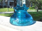 Nice Blue Aqua Cd 241 Hemingray Glass Insulator  a 
