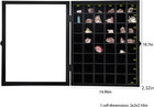 Adjustable Rock Display Case - Wooden Crystal Organizer For Stones Storage - Roc
