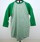 Vintage Russell Athletic Men s L Heather Green Raglan Sleeve Baseball T-shirt