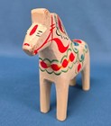 Vintage Swedish Dala Horse Wood Carving Red-orange Nils Olsson Sweden 5 1 8   