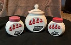 Anchor Hocking Vitrock Uranium Glazed Grease Jar Salt And Pepper Shakers 1940s