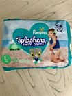 New pampers Splashers Swim Pants large 17 Disposable gap Free fit 31lbs  Diaper