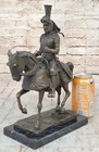 Medieval Knight On Horse Bronze Statue  Sculpture Figure Signed Milo Figure Art