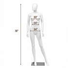 Female Mannequin Egghead Plastic Full Body Dress Form Display