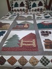 Vintage Patchwork Quilted Comforter 3 Piece Set Cabin rustic Lodge Bedding Euc 