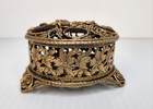 Vintage Gold-tone Filigree Floral Lipstick Holder Hollywood Regency Style Musi