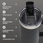Insulated Stainless Steel Travel Coffee Mug 20 Oz Black Double Wall Vacuum