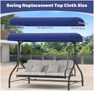 Porch Swing Canopy Replacement Top For Swing Model Gcs00229c Blue