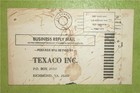 Vintage Texaco Gas Oil Service Station Credit Card Issue Imprint Form W  Mailer