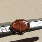 Very Rare Ancient Amazing Ring Bronze Antique Engraved Authentic Genuine
