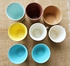 Vintage 1970s Raffiaware 8 Cups Mugs Mid Century Awesome