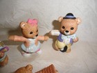Vintage Lot Of 5  Teddies Teddy Bear Family Enesco Look