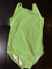 Bc Select Sportswear Gymnastics Leotard Girls Size Small Green Polka Dots