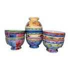 Sango Sweet Shoppe Bowl X7 Pedestal Footed Ice Cream Bowls Sue Zipkin Vtg A       