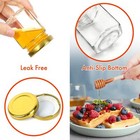 30-pack Of 3oz Mini Glass Honey Jars With Wooden Dippers For Party Favors 