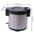 Electric Rice Warmer Stainless Steel Cylindrical Shape Commercial Rice Warmers