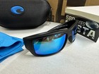 Costa Del Mar Fantail Matte Black Frame blue 580p Polarized Lenses