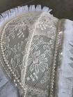 Vintage Wedding Veil Ivory Tulle Lace Juliet Cap Floral Bridal Headpiece 1950 s