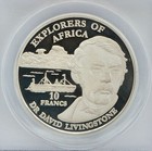 1999 Congo Africa Silver 10 Francs Pf 69 Ultra Cameo Ngc Dr  David Livingstone