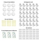 Baby Proof Me Pack Of 36 Magnetic Baby Cabinet Locks For Child Safety With 9    