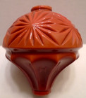 Old Rare Original Rust Orange Hawkeye Lightning Rod Weathervane Ball As-is