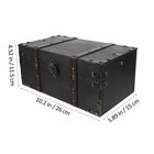  Wooden Storage Box Jewelry Treasure Chest Vintage Keepsake Boxes