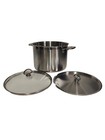 Chantal Induction 21 Steel   8 Qt Stainless Steel Stock Pot With Handles   2 Lids