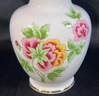 Vtg Hollohaza Hungary Folk Floral Butterfly Design Hand Painted 6       Vase