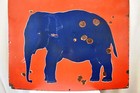 Vintage Esso Elephant Oil Sign Board Porcelain Enamel Petroleum Advertising Rare