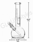 Grav   Small 8 25    Clear Round Base Water Pipe  Bong  Authorized Dealer 