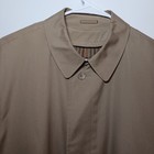 Vintage Sears Perma-prest Canvas Trench Coat Mens Sz 42 Tan With Plaid Lining