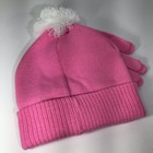 Girls Barbie Pom Beanie And Glove Set Pink