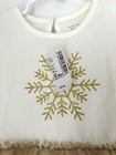 Children s Place Gold ivory Tulle Snowflake Infant Christmas Dress 12-18 Mos 
