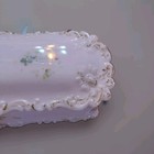Antique Victorian Dithridge Milk Glass Glove Vanity Box Early 1900 s 10 5  Wide