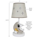 Bedtime Originals Snoopy Love W  Woodstock Hand-painted Lamp With Shade   Bulb