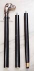 Bulldog Head Antique Finish Handle Victorian Wooden Walking Stick Vintage Cane