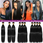 Peruvian Brazilian Human Hair Bundles 100  Remy Virgin Hair Weft Hair Extensions