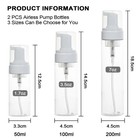 Autdor Foam Pump Bottle 7oz 2pcs Foaming Soap Dispenser 200ml 200ml-2pcs 