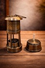 Vintage Brass Miners Lamp Lantern Antique Style Nautical Decor Oil Lamp