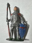 Lot Of 2 Vintage Lead Toy Knight Soldier Figures In Armor With Weapon England