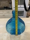 Beautiful Blue Glass Bottle  Deer    A Traveler Should Have A Hogs Nose Deer Leg