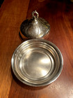 Brooklyn Silver Co Butter Bell Covered Round Dish Quadruple Plate Etched Design