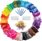 12730  Loom Rubber Bands Refill Kit In 26 Color With 500 Clips 6 Hooks   Brac   