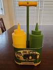 John Deere Condiment Holder With 2 Bottles Yellow And Green