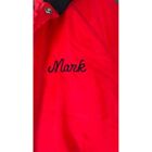 Butwin Vtg Red Varsity Bomber Jacket Mark Embroidered Letterman Coon Rapids